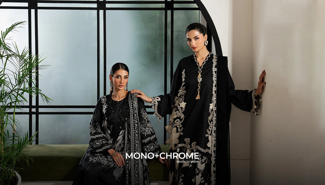 Luxury Pakistani festive chiffon suit by Kaneez Official