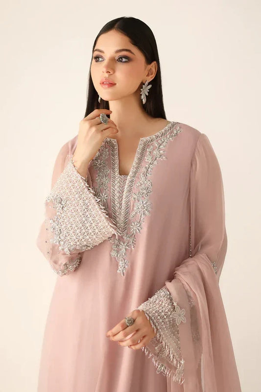 Baroque Luxury Chiffon Embroidered Suit 3 colours|E79