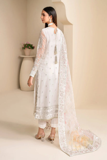Baroque embroidered chiffon unstitched three-piece suit|E88