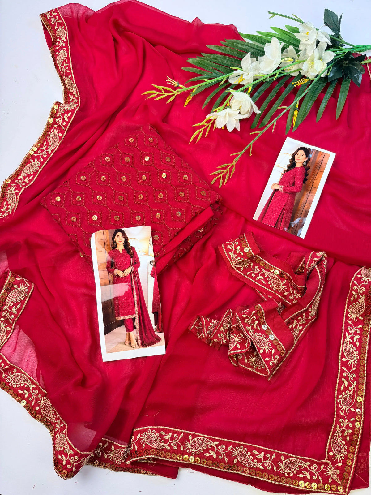 Mehron fancy chiffon 3-piece unstich suit|E89