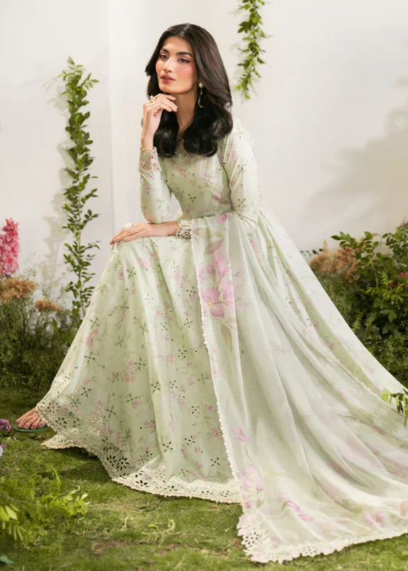 Iznik Green 3Pc Lawn Dress|E38