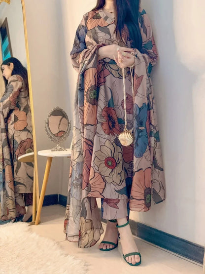 Floral print lawn suit 3-piece stitched|E92