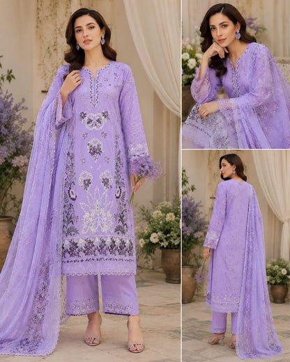 Naqshi Izna lilac lawn |E 27